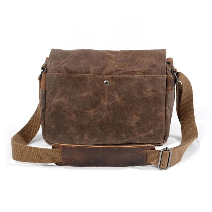Vintage Genuine Leather Canvas Messenger Bag Suppliers
